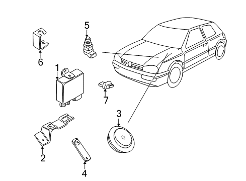 2000 Volkswagen Cabrio Alarm System