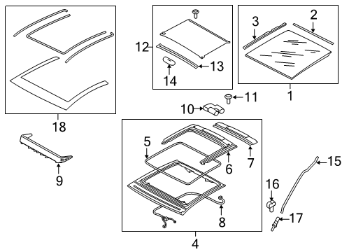 2017 Volkswagen e-Golf Sunroof Diagram