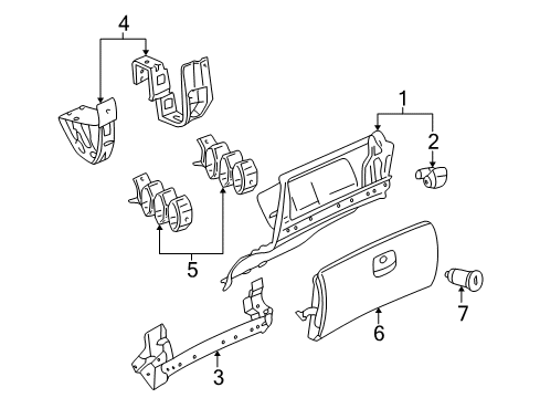 1998 Volkswagen Passat Glove Box Diagram
