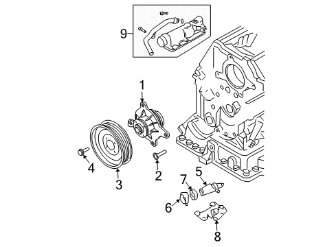 2003 Volkswagen Passat Water Pump - Belts Diagram 3