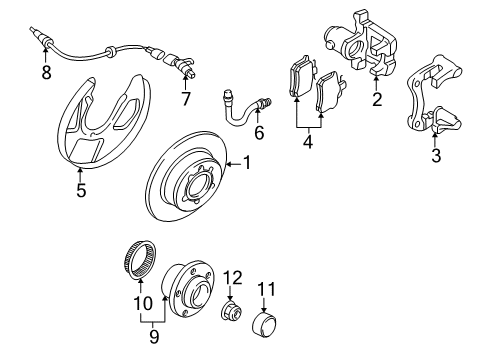 2000 Volkswagen Golf Anti-Lock Brakes Diagram