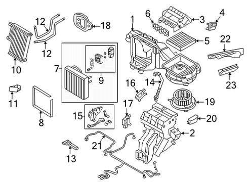 2023 Volkswagen Atlas Cross Sport Heater Core & Control Valve Diagram 2