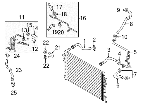 2015 Volkswagen Jetta Hoses, Lines & Pipes Diagram 9