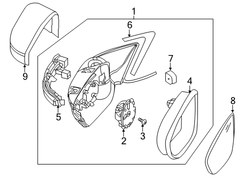 2012 Volkswagen Jetta Mirrors Diagram 2