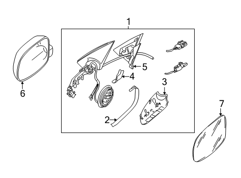 2002 Volkswagen Passat Outside Mirrors Diagram