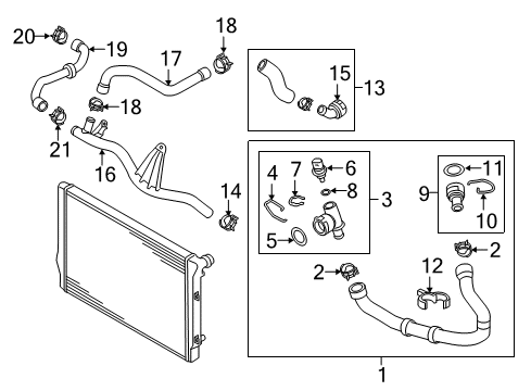 2016 Volkswagen Golf SportWagen Hoses, Lines & Pipes Diagram