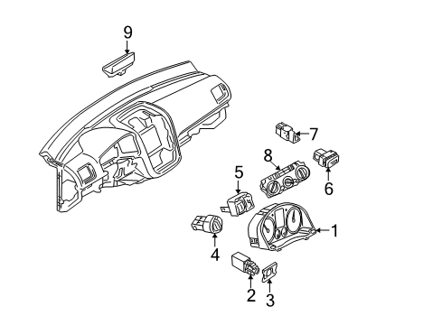 2006 Volkswagen Jetta A/C & Heater Control Units Diagram