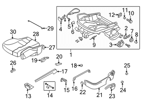 2004 Volkswagen Golf Front Seat Components Diagram 2