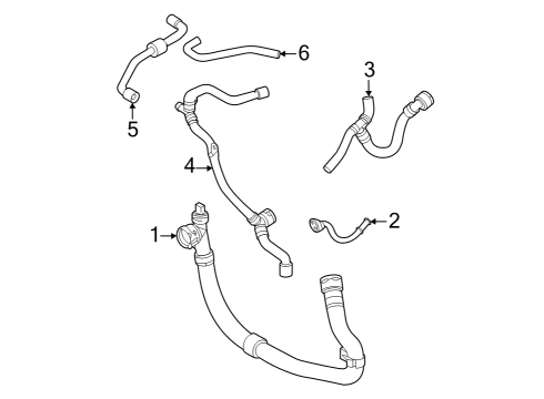 2025 Volkswagen Golf R Hoses, Lines & Pipes Diagram