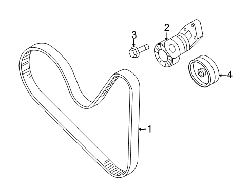 2008 Volkswagen Eos Belts & Pulleys - Belts Diagram 2