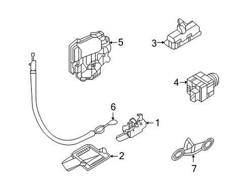 2022 Volkswagen ID.4 Lift Gate - Lock & Hardware Diagram