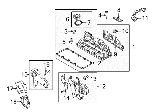 2011 Volkswagen Golf Valve & Timing Covers Diagram