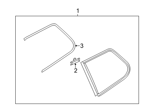 2015 Volkswagen Touareg Glass & Hardware - Quarter Panel Diagram 2