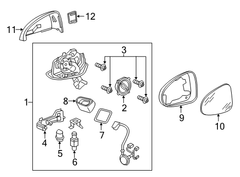 2017 Volkswagen Touareg Mirrors Diagram