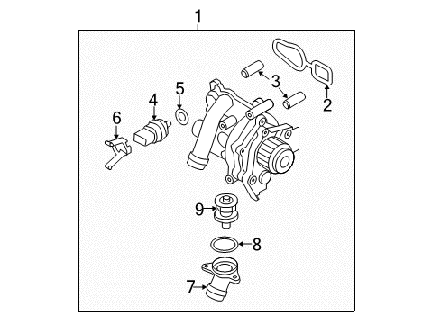 2013 Volkswagen Jetta Water Pump - Belts Diagram 5