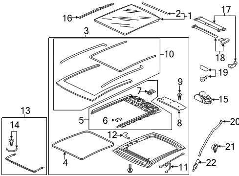 2015 Volkswagen GTI Sunroof Diagram 2