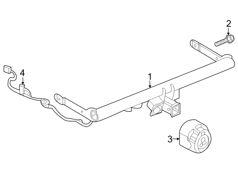 2024 Volkswagen Atlas Trailer Hitch Components Diagram 2