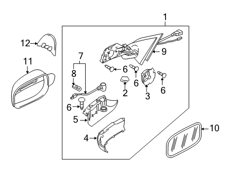 2005 Volkswagen Touareg Outside Mirrors Diagram