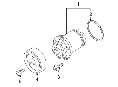 2008 Volkswagen Eos Water Pump - Belts Diagram 4