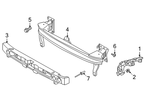 2021 Volkswagen Golf Bumper & Components - Front Diagram 3