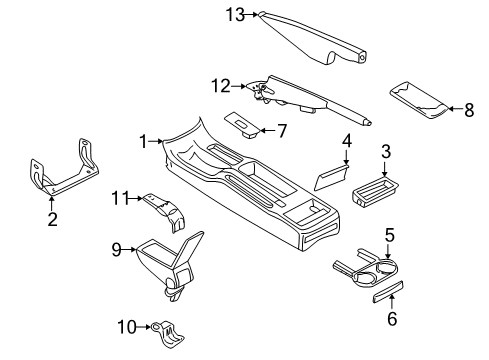 1998 Volkswagen Passat Center Console Diagram