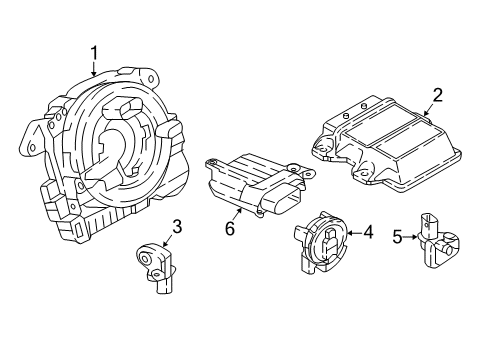 2022 Volkswagen Atlas Air Bag Components Diagram
