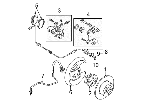 2004 Volkswagen Passat Brake Components Diagram 3