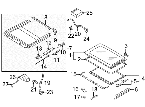 2012 Volkswagen GTI Sunroof Diagram