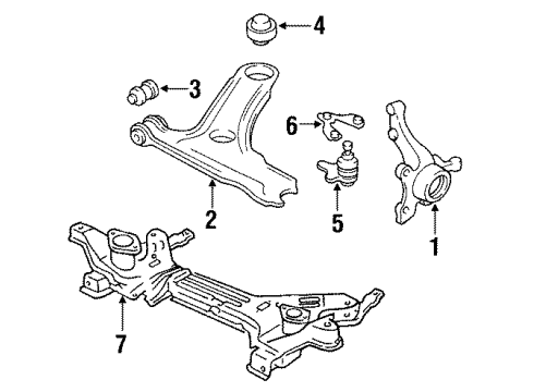 1993 Volkswagen Golf Front Suspension Components Diagram