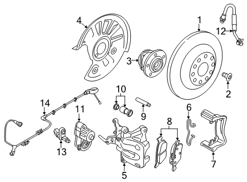 2025 Volkswagen Atlas Rear Brakes Diagram 2