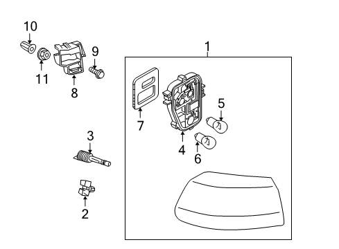 2012 Volkswagen Golf Tail Lamps Diagram