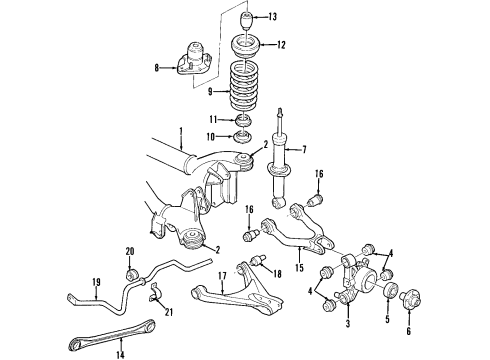 2002 Volkswagen Passat Lower Control Arm - Rear Diagram