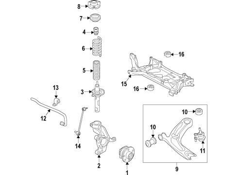 2019 Volkswagen Arteon Front Suspension Diagram