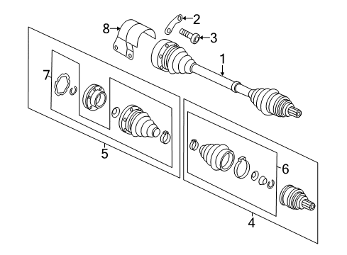 2015 Volkswagen Passat Drive Axles - Front Diagram 2