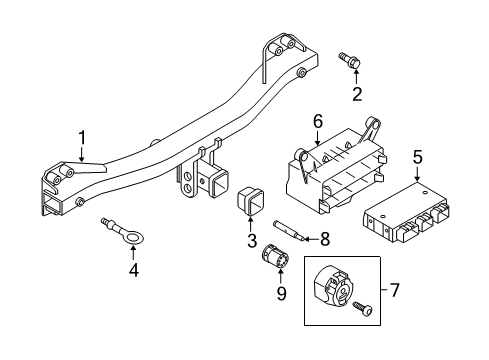 2014 Volkswagen Touareg Mount Bracket Diagram for 7P6-907-179-A