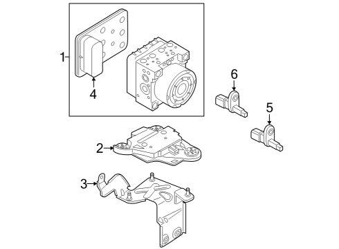 2023 Volkswagen Golf R ABS Components Diagram