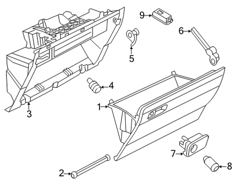 2020 Volkswagen Atlas Cross Sport Glove Box Diagram
