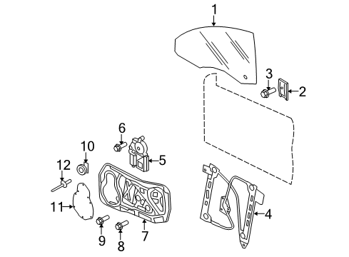 2011 Volkswagen CC Glass - Door Diagram