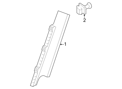 2025 Volkswagen Golf R Exterior Trim - Front Door Diagram