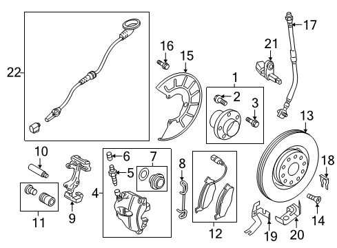 2017 Volkswagen Beetle Front Brakes Diagram