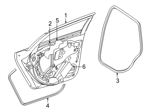 2025 Volkswagen Jetta Door & Components Diagram
