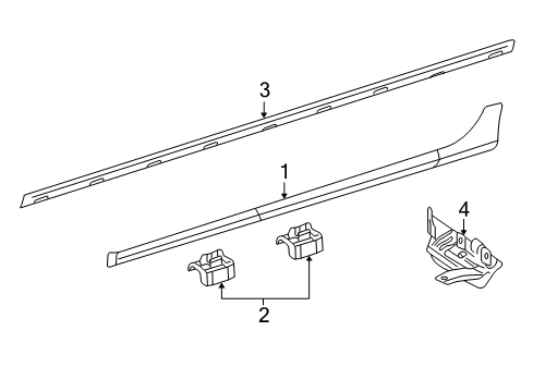 2009 Volkswagen GTI Exterior Trim - Pillars Diagram 2