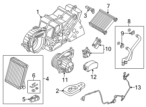 2024 Volkswagen Atlas A/C Evaporator Diagram