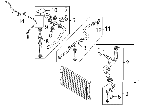 2014 Volkswagen Golf Hoses, Lines & Pipes Diagram 2