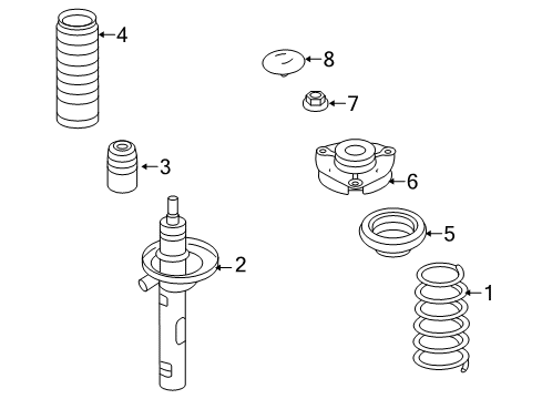 2006 Volkswagen Rabbit Struts & Suspension Components - Front Diagram