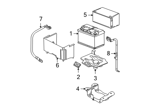 2006 Volkswagen Beetle Negative Cable Diagram for 1C0-971-235-F
