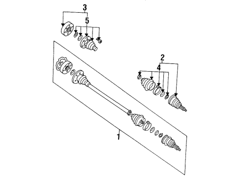 1994 Volkswagen Golf Drive Shaft - Front Diagram