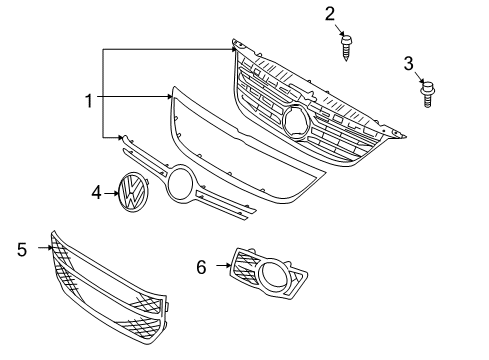 2009 Volkswagen Tiguan Grille & Components