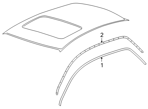 2005 Volkswagen Phaeton Exterior Trim - Roof