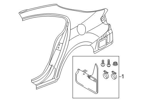 2014 Volkswagen CC Exterior Trim - Quarter Panel Diagram